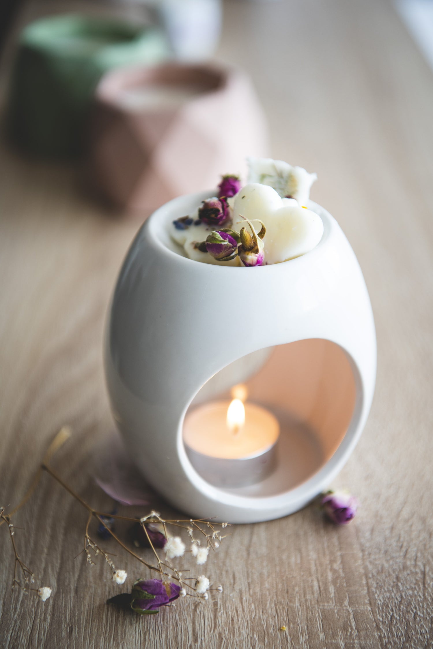 difuzor ceramic aromaterapie pastile din ceara de soia parfumata