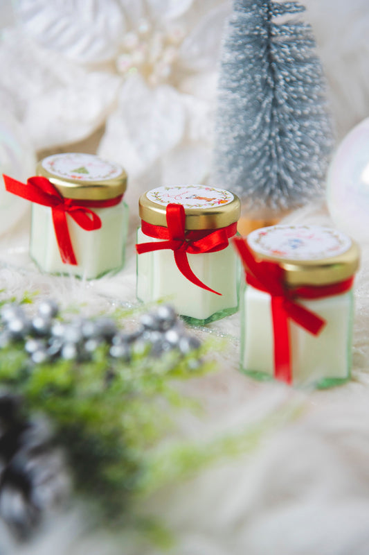 Set 3 lumanari parfumate mini borcanel