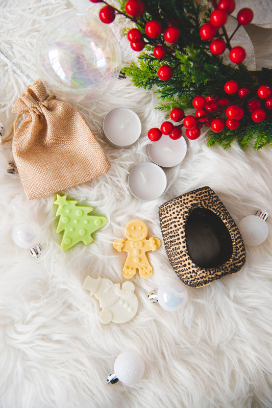 Set Christmas Joy - ceara de soia parfumata + difuzor aromaterapie